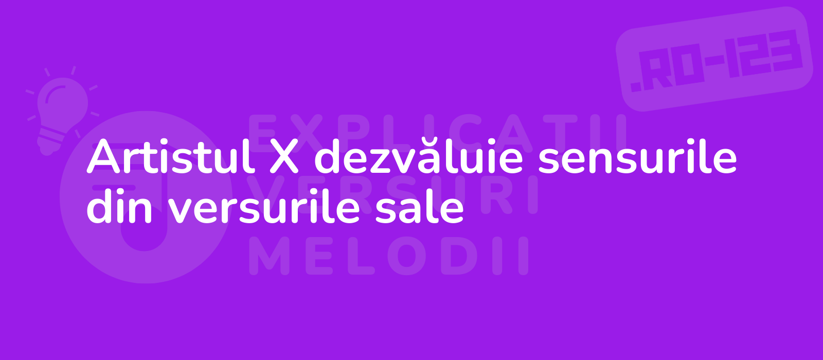 Artistul X dezvăluie sensurile din versurile sale