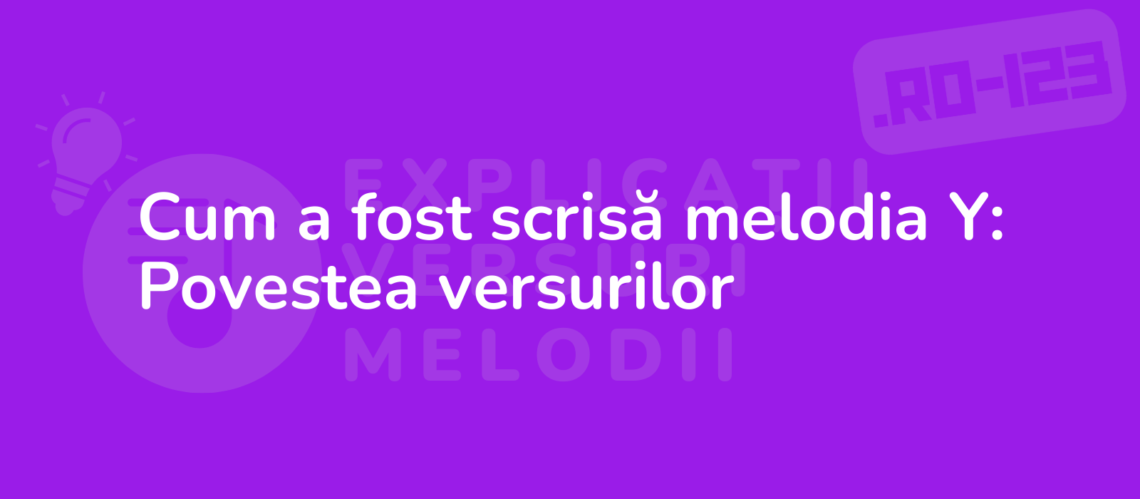 Cum a fost scrisă melodia Y: Povestea versurilor