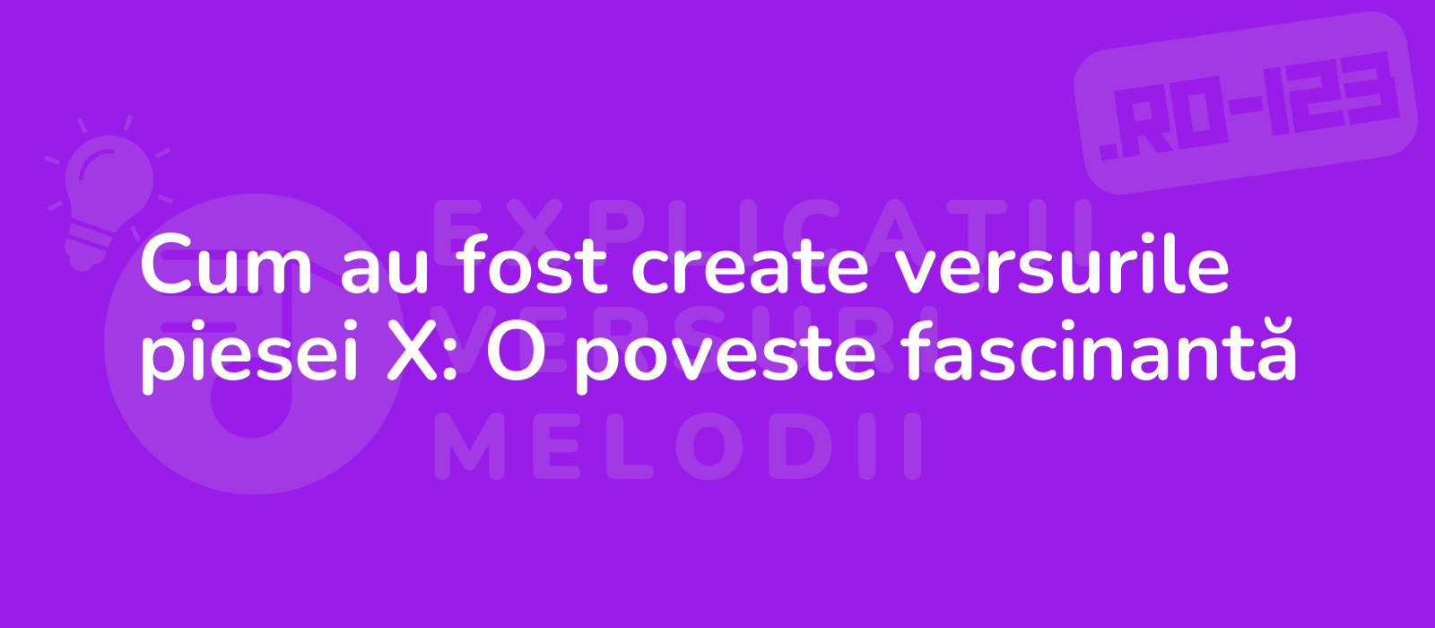 Cum au fost create versurile piesei X: O poveste fascinantă