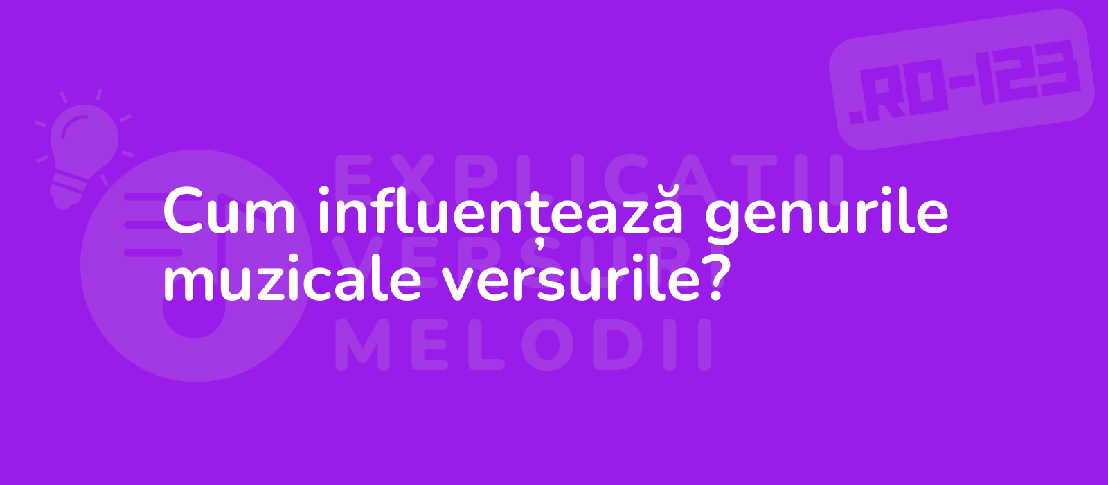 Cum influențează genurile muzicale versurile?