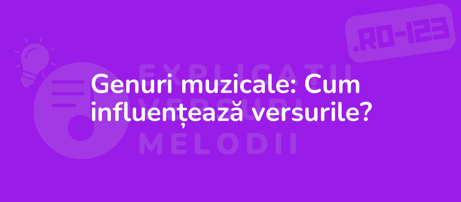 Genuri muzicale: Cum influențează versurile?