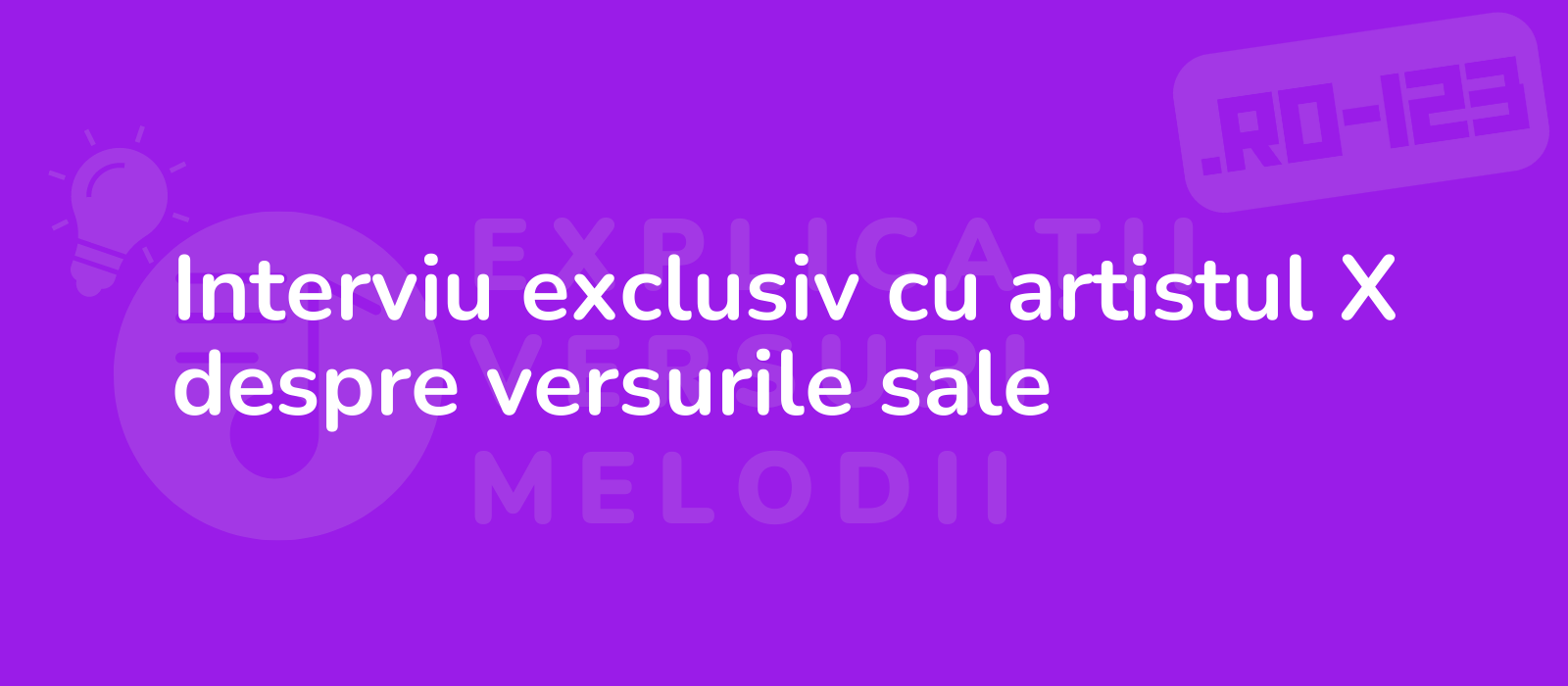 Interviu exclusiv cu artistul X despre versurile sale